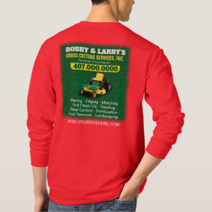 Landscaping Lawn Care Grass Cutting Template Dri T-Shirt