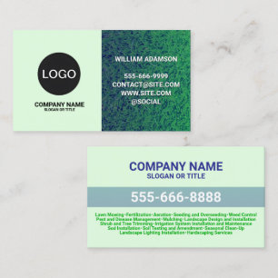 Landscaping & Lawn Care Service Logo Business Card