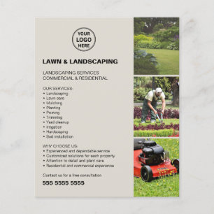 Landscaping Lawn Care Services Business Flyer