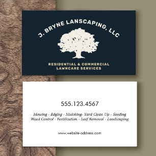 Landscaping lawn Care Tree Logo Business Card