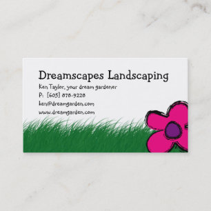 Landscaping Lawn Care Wild Grass Business Card 2