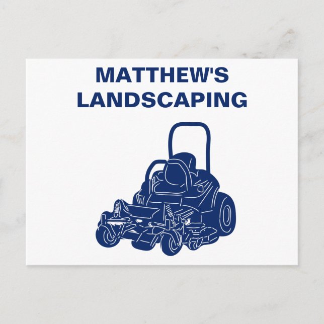 Landscaping Lawn Mowing Business Promotional Postcard (Front)