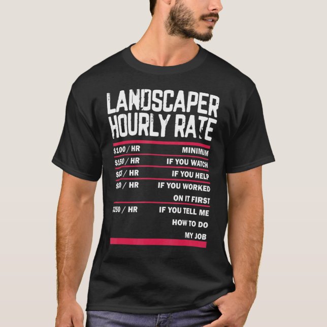 Landscaping Lawn Mowing Lawn Care For Landscaper L T-Shirt (Front)
