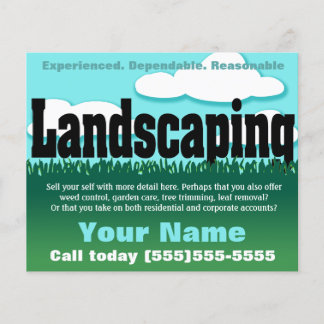 Landscaping. Lawn service. Customisable Flyer