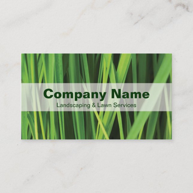 Landscaping & Lawn Services Nature Business Card (Front)