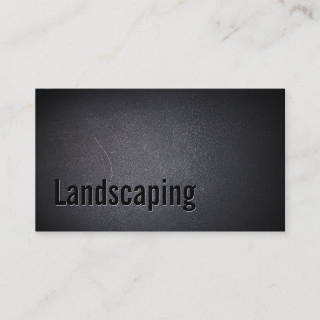 Landscaping Modern Bold Black Elegant Business Card (Front)