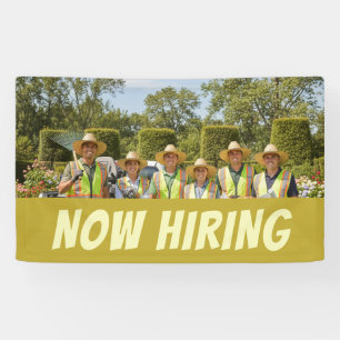 Landscaping NOW HIRING Banner Customisable Outdoor