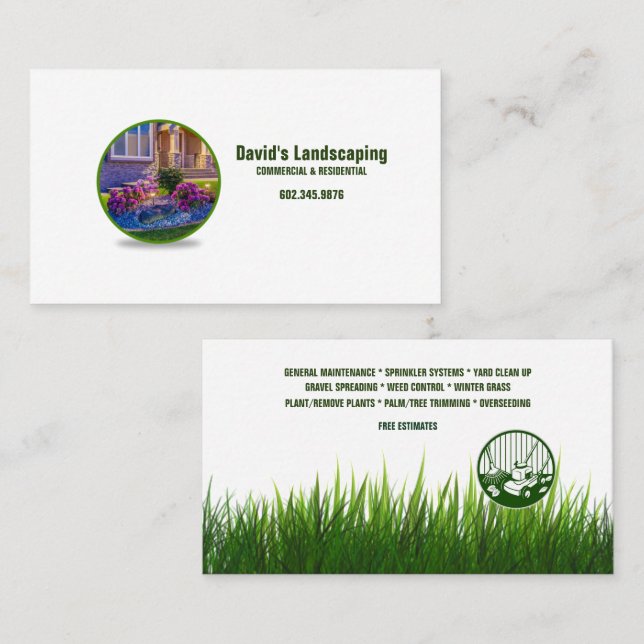Landscaping Service  Business Card (Front/Back)