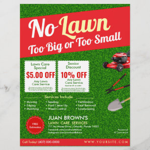Landscaping Services   Lawn Care & Garden Design Flyer