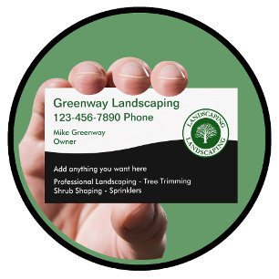 Landscaping Services Modern Business Cards 