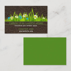 Landscaping Soil Yard Garden Service Business Card