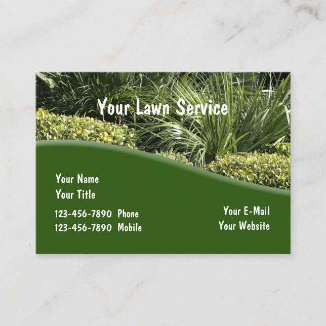 Landscaping Theme Modern Design Business Card (Front)