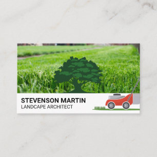 Landscaping Tools Cut Grass Tree Business Card