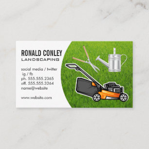 Landscaping Tools Grass Business Card