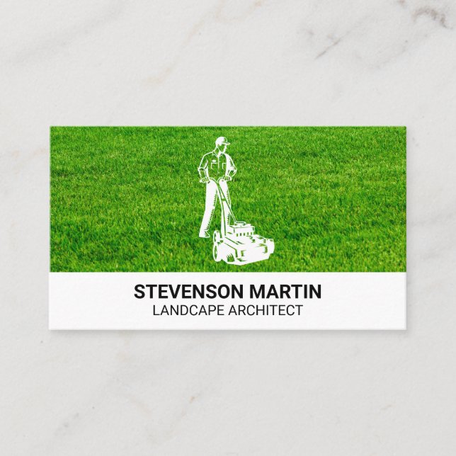 Landscaping Tools | Lawn Mower  Business Card (Front)