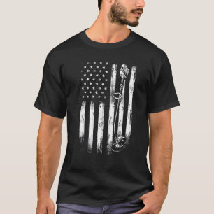 Landscaping Tools - USA Flag Landscaper Gardening T-Shirt