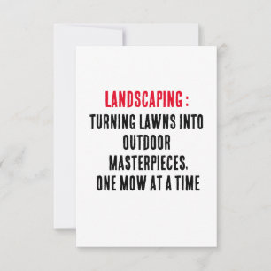 Landscaping Turning lawns into outdoor masterpiece Thank You Card