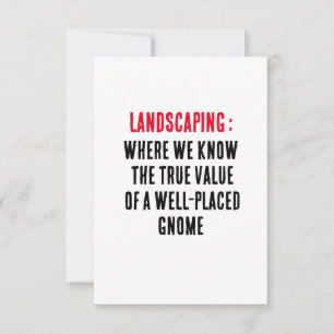 Landscaping Where we know the true value of a well Thank You Card