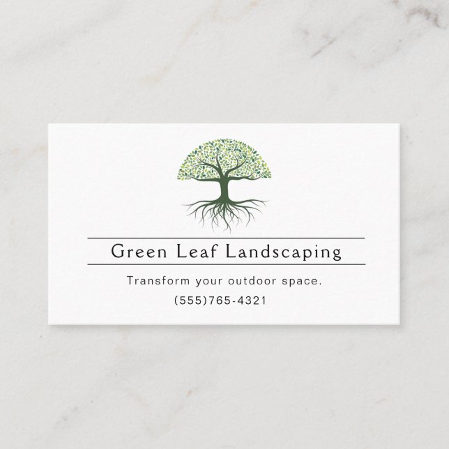 Landscaping Yard Garden Service Business Card (Front)