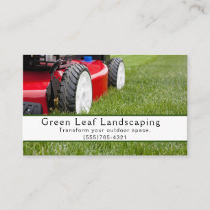 Landscaping Yard Lawn Mower Service Business Card