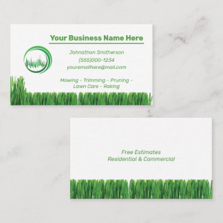 Landscaping Yard Maintenance Lawn Care Business Ca Business Card