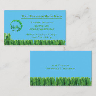 Landscaping Yard Maintenance Lawn Care Business Ca Card