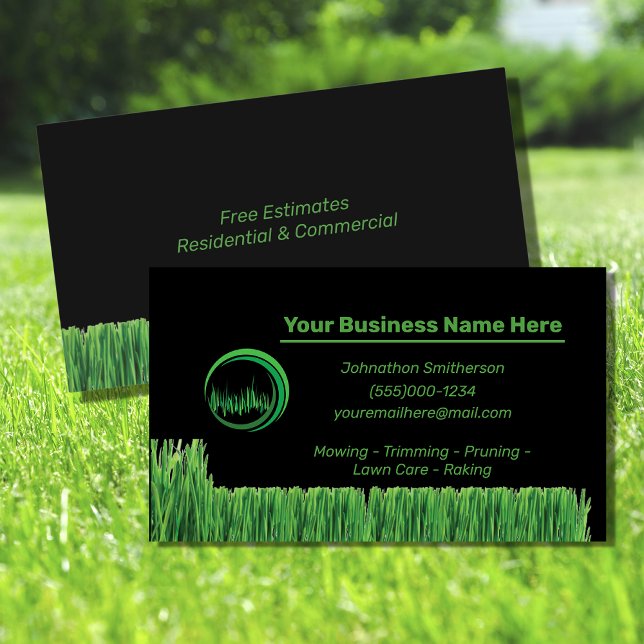 Landscaping Yard Maintenance Lawn Care Business Card (Creator Uploaded)