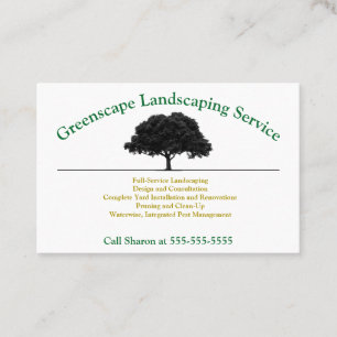 Landscaping, Yard Service Business Card