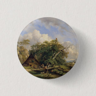 Landschaft bei Gutenstein – Dominik Schufried 3 Cm Round Badge