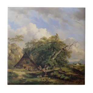 Landschaft bei Gutenstein – Dominik Schufried Ceramic Tile