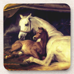 Landseer Horses Coaster
