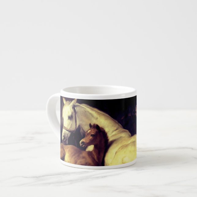 Landseer Horses Espresso Cup (Front Left)