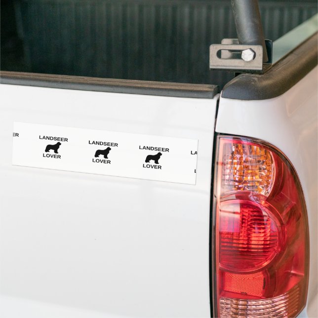 landseer lover bumper sticker (On Truck)