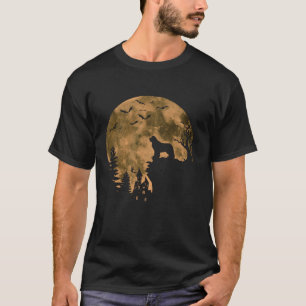 Landseer Newfoundland Dog Moon Halloween Costume D T-Shirt