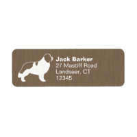 Landseer Newfoundland Dog Return Address Labels