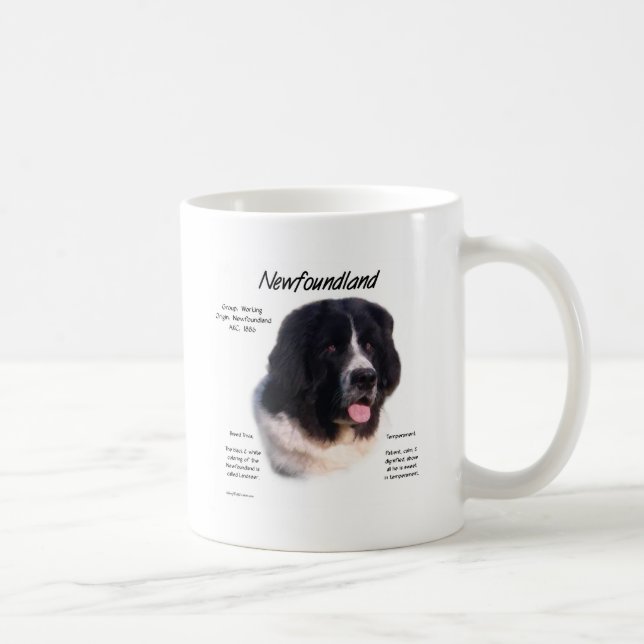 Landseer Newfoundland History; I love Newfies Coffee Mug (Right)