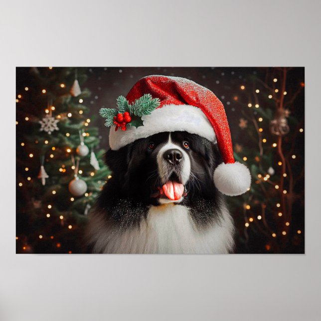 Landseer Newfoundland Holiday Poster (Front)
