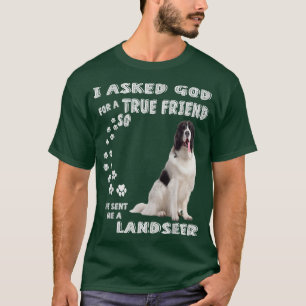 Landseer Newfoundland Saying Mum Dad Print, Newfie T-Shirt