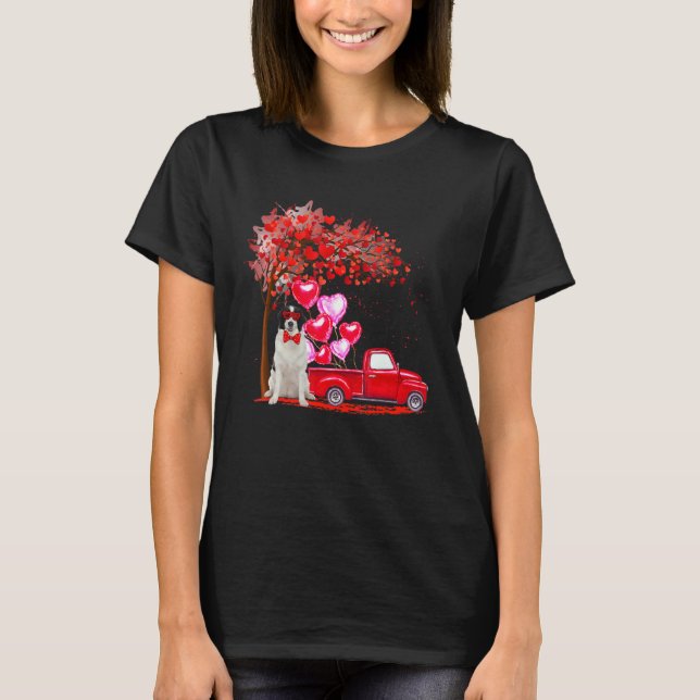 Landseer Sunglasses Hearts Tree Pickup Truck  Coup T-Shirt (Front)