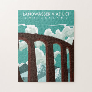 Landwasser Viaduct Switzerland T-Shirt Jigsaw Puzzle