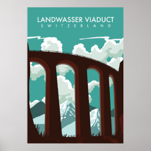 Landwasser Viaduct Switzerland T-Shirt Poster