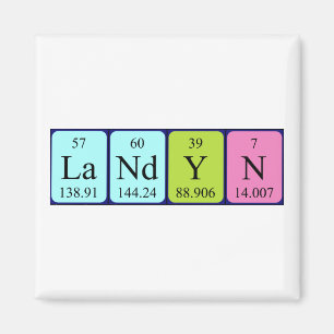Landyn periodic table name magnet