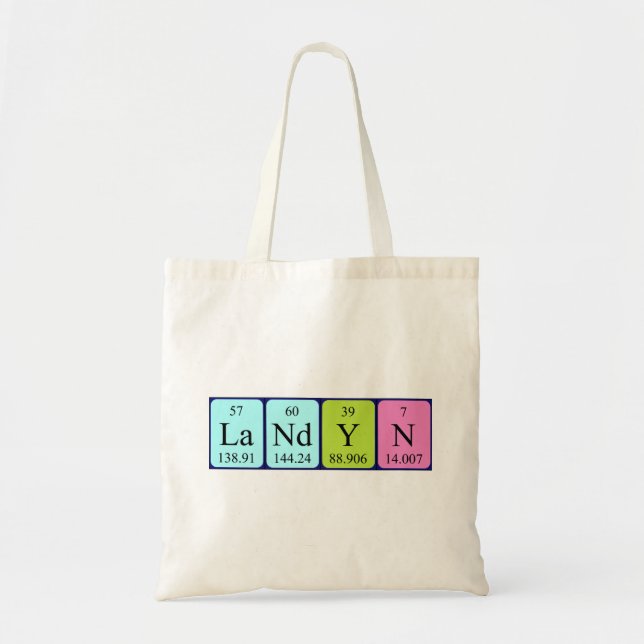 Landyn periodic table name tote bag (Front)