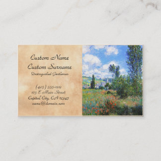 Lane in Poppy Fields Saint-Martin Claude Monet Business Card