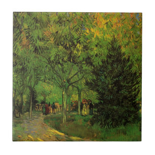 Lane in Public Garden, Arles by Vincent van Gogh Ceramic Tile