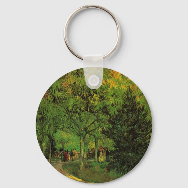 Lane in Public Garden, Arles by Vincent van Gogh Key Ring (Front)