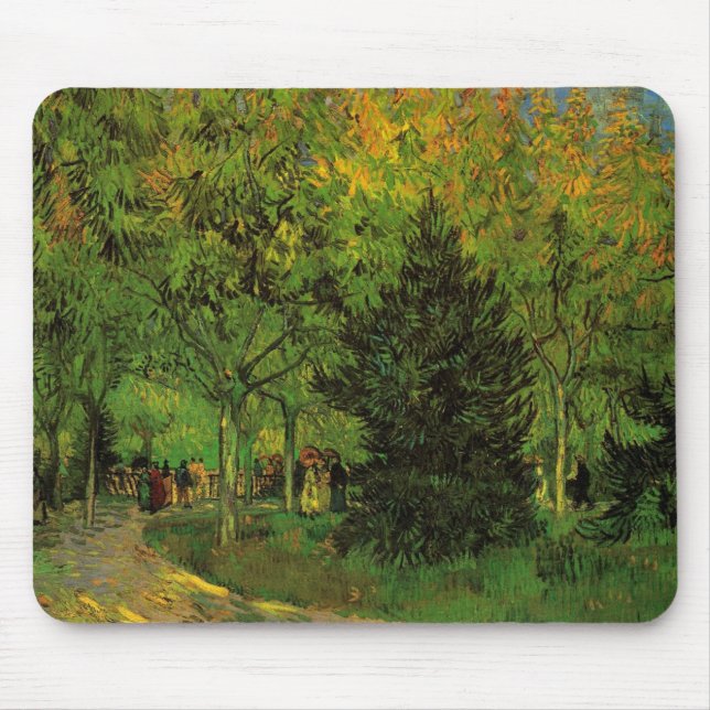Lane in Public Garden, Arles by Vincent van Gogh Mouse Pad (Front)