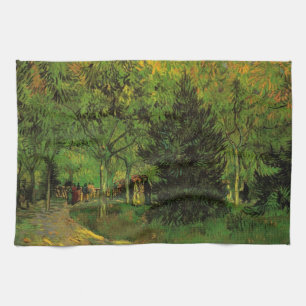 Lane in Public Garden, Arles by Vincent van Gogh Tea Towel