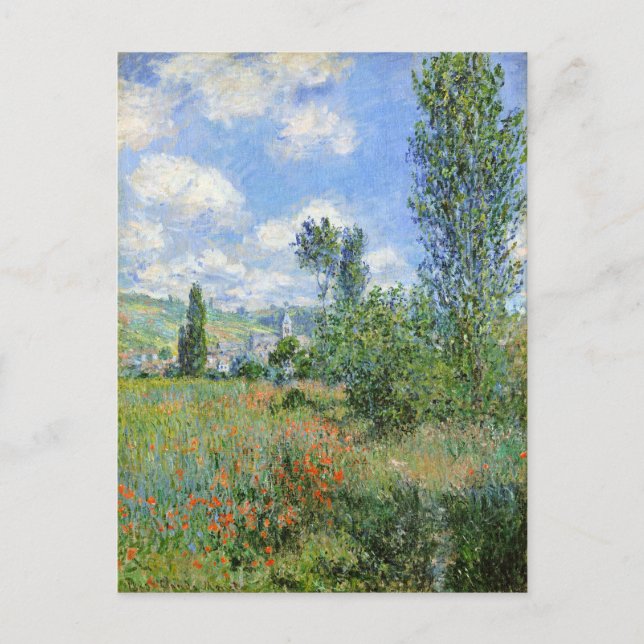 Lane in the Poppy Fields - Claude Monet Postcard (Front)