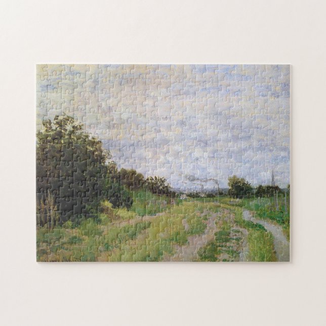 Lane in Vineyards Argenteuil Monet Fine Art Jigsaw Puzzle (Horizontal)